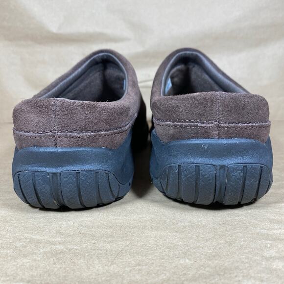 MERRELL Women 8.5 Encore Espresso Brown Sued Mules Slides Slip-On Clogs Loafers - Picture 5 of 11